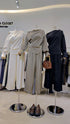 Satin Collar Down Long Sleeves Blouse With Trousers Sets
